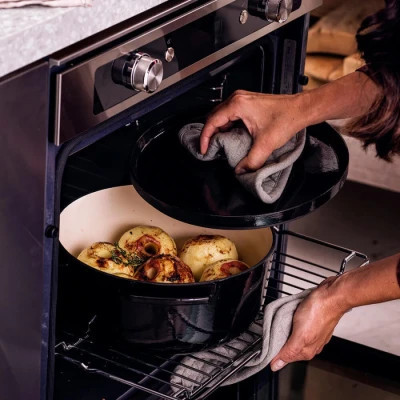 Кастрюля KitchenAid чавунна з кришкою 5,2 л Чорна (CC006061-001) Винница - изображение 2