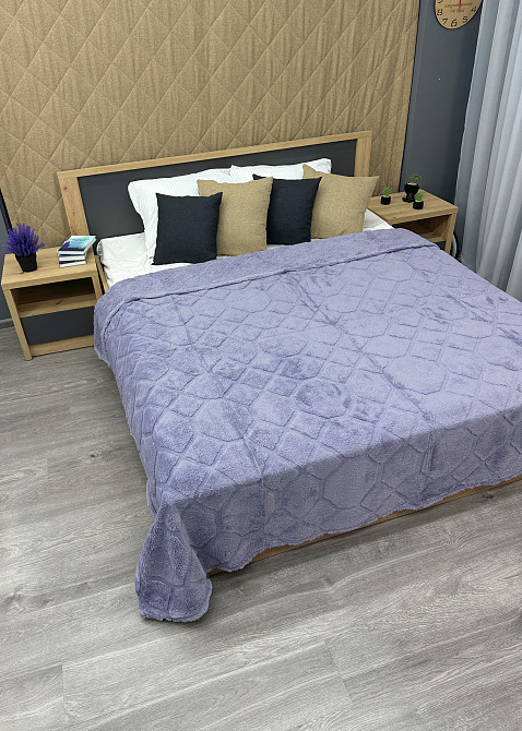 Плед-покрывало Ромб 200х230 см (+-5см) Светло-лавандовый (87-257) Киев - изображение 6