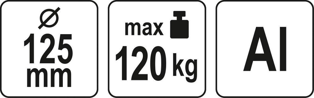 Присоски для монтажу скла YATO: 2 чашки Ø= 125 мм, m= 120 кг, 245х 125х 7 мм [20/160] Одеса - фото 4