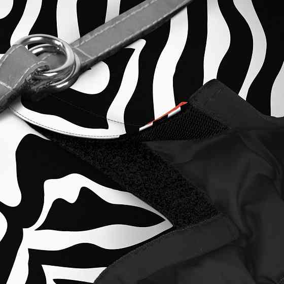 Шлея для собак м'яка WAUDOG Clothes з QR паспортом, малюнок "Зебра", XS3, В 32-35 см, С 22-24 см Київ