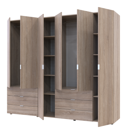 Комплект шкафов для одежды Doros Гелар (2 шт.) 232,5х49,5х203,4 см Дуб сонома (DRS-011105) Львов