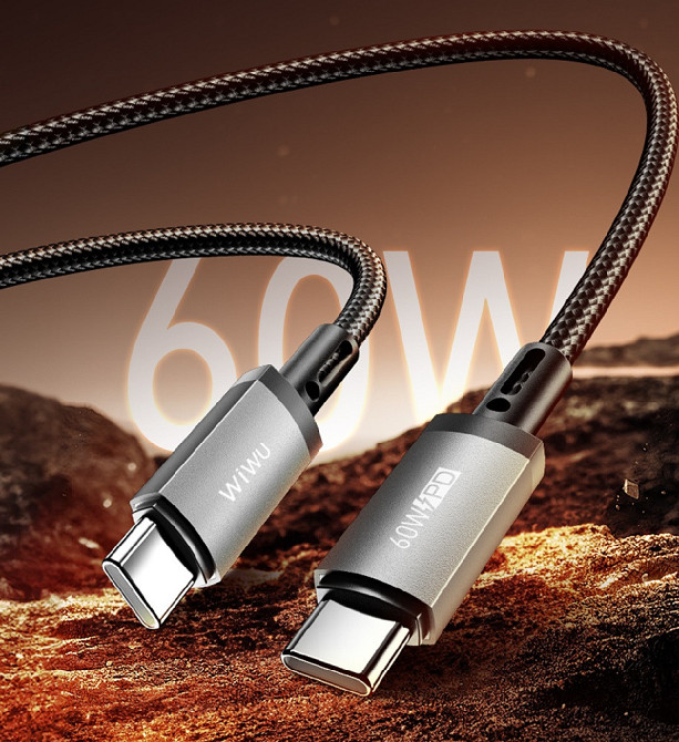 Кабель WIWU 60W Titanlink Series Charging Cable 1M Wi-C057 C-C Одеса - фото 5