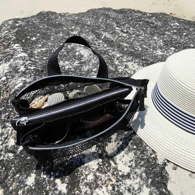 Практичная косметичка 3 в 1 из сетки STK001 (Черный) Сумы - изображение 2