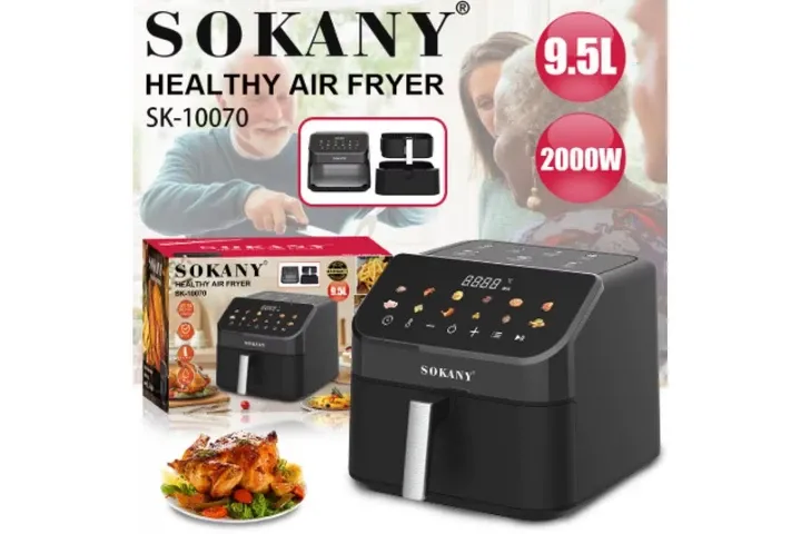 Аэрофритюрница SK-10070, таймер до 60 мин, температура 80-200°C, защита от перегрева, легкая очистка Одесса - изображение 1