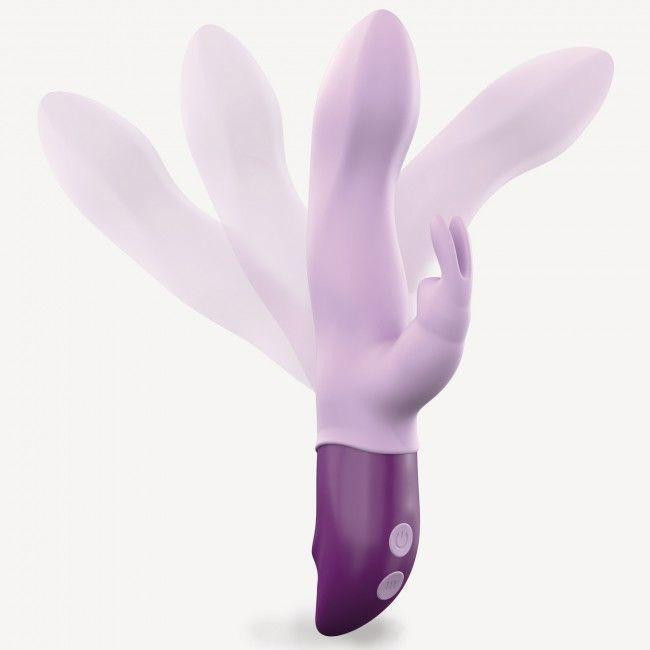 Вібратор-кролик Love To Love Hello Rabbit Violet з гнучким стовбуром і стимуляцією точки G, 2 мотори Sex Aura Київ - фото 3