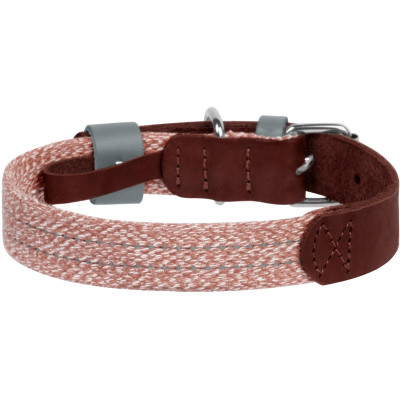 Ошейник для животных WAUDOG Classic из кожи и восстановленного хлопка S 15 мм х 27-36 см коричневый (58906) Винница - изображение 2