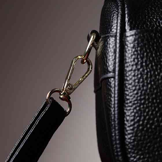 Сумка кросс-боди для женщин на каждый день из натуральной кожи Черная (Vintage) Киев