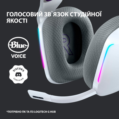 Навушники Logitech G733 Lightspeed Wireless RGB Gaming Headset White (981-000883) Вінниця - фото 2