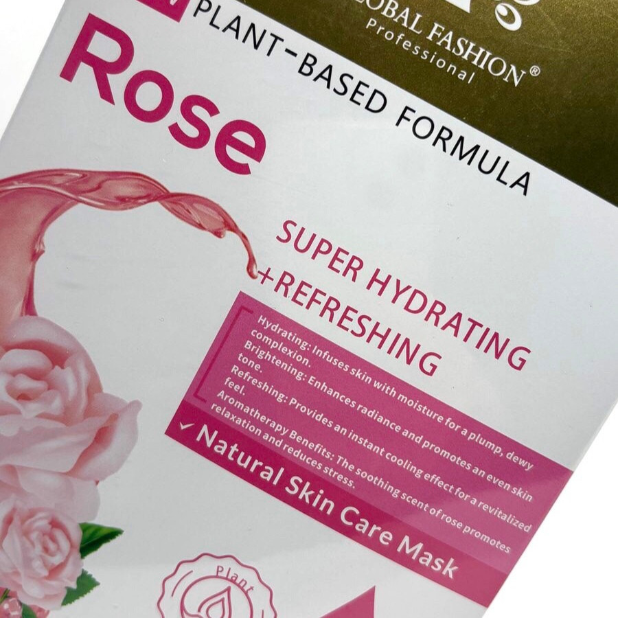 Тканинна маска Global Fashion Facial Mask, троянда (зволоження і омолодження) 25мл Херсон - фото 1