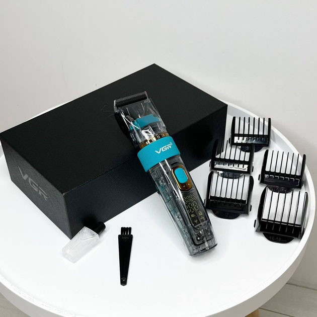 Машинка для стрижки волосся з регульованою довжиною, Професійний тример з набором насадок HJ-47 Львів - фото 3