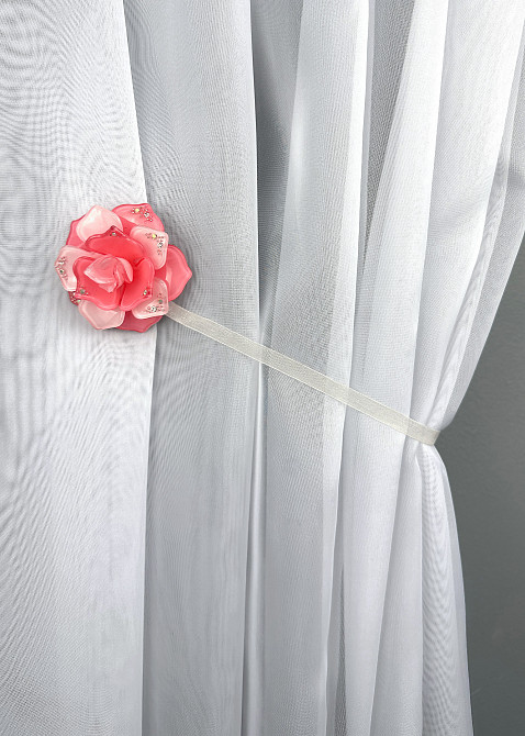 Магниты для штор и гардин Камелия набор 2 шт Розовый (81-311) Киев - изображение 4