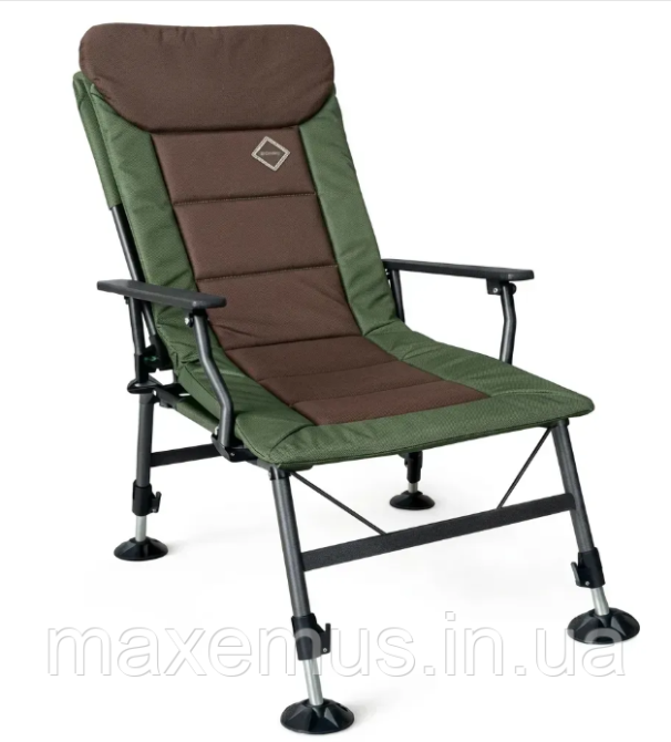 Карповое кресло раскладное для рыбалки Bonro B2 1 темно-зеленое (до 150 кг, спинка 180°) Мостиска - изображение 15