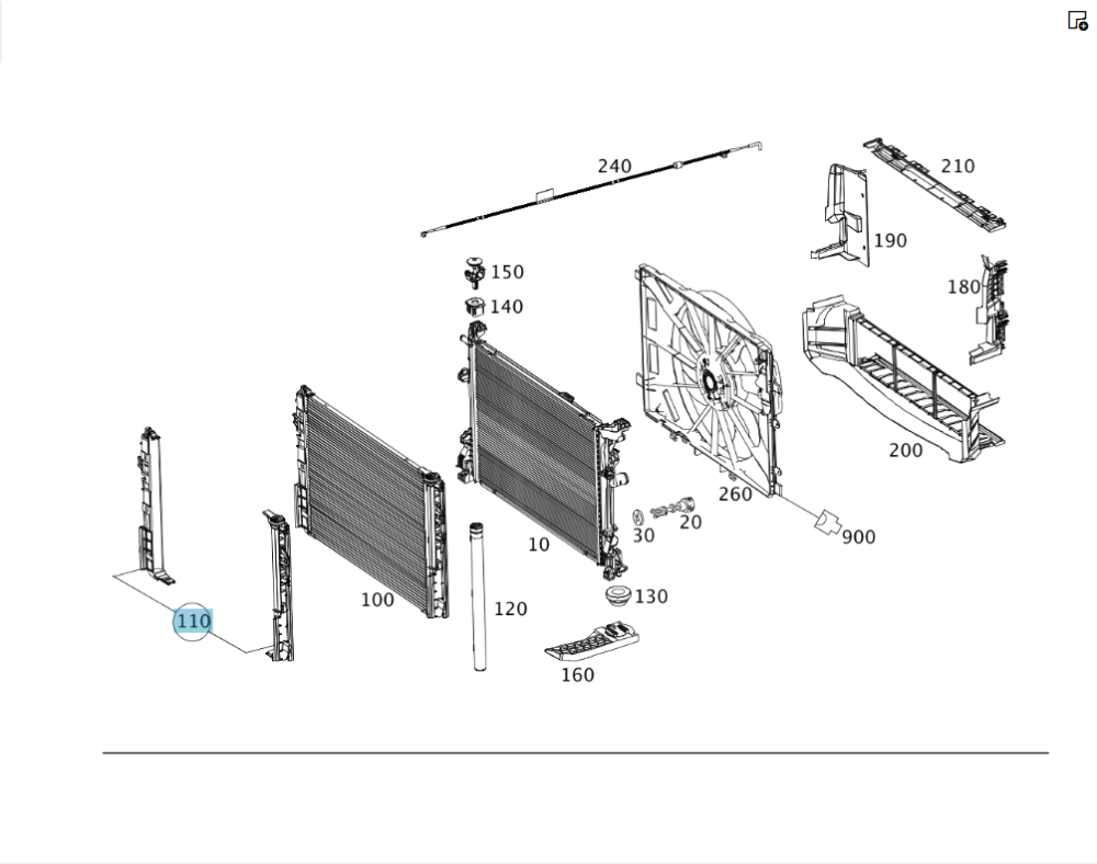 Mercedes-Benz  A2465011720 Комплект бічних кронштейнів радіатора кондиціонера (лівий та правий) CLA Shooting Brake X117 Одеса - фото 2