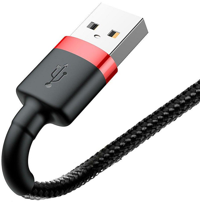 Кабель Baseus Cafule Lightning 1м Black/Red Київ - фото 3