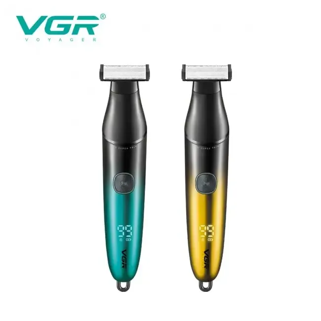 Бритва-тример для бороди та вусів VGR V-339 Green: водонепроникна IPX7, 4 насадки, USB, акумуляторна, зелена Одеса - фото 7