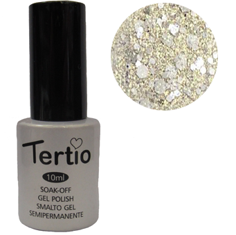 TERTIO гель - лак № 189( біла ніч з мікроблиском та блискітками)10 мл Київ
