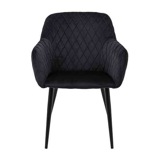 Стілець крісло м'який LibertyDesign U Jasmine 100 чорні ніжки Темно-сірий Київ