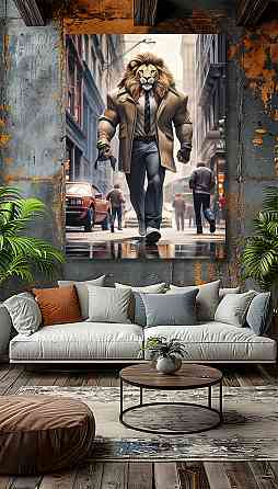 Картина Холсті в спортзал  Лев  KLM_12 Киев