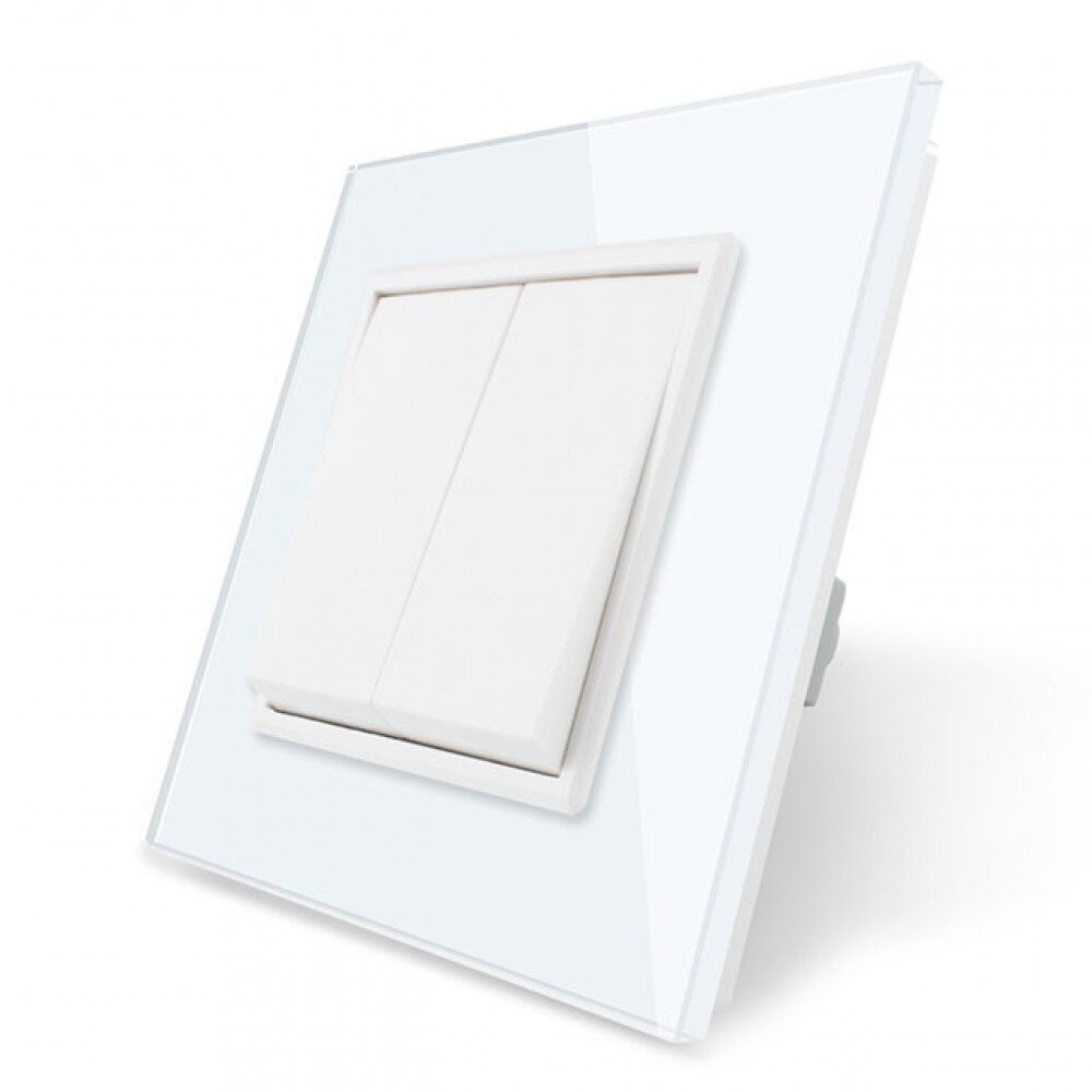 Вимикач універсальний 2-клавішний Livolo білий скло 250В 10А (VL-C7FCMKS-1WP) Коломыя - изображение 4