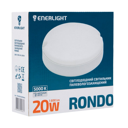 LED Світильник 20W 5000К RONDO20SMD80N Enerlight Житомир