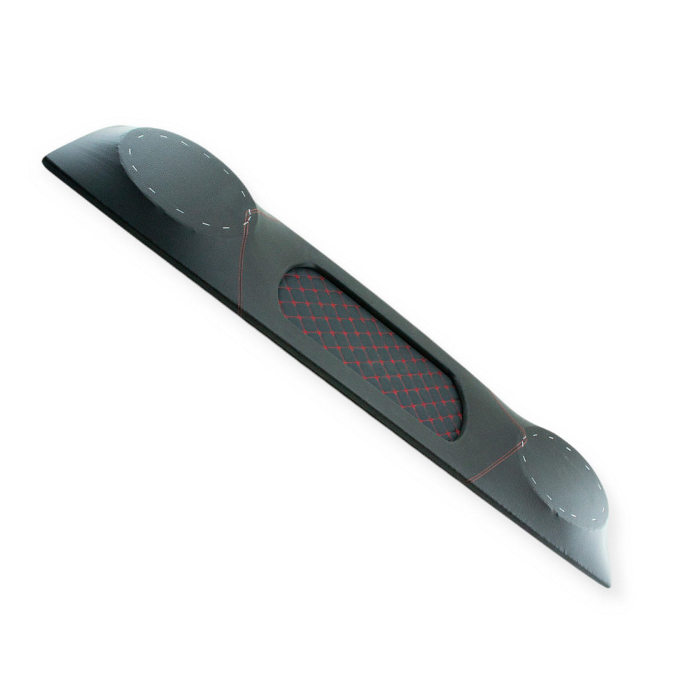 Полка задняя ВАЗ 2101-2107 (аккустичесая) черный ромб красная нить (кожзам) Мукачево - изображение 1