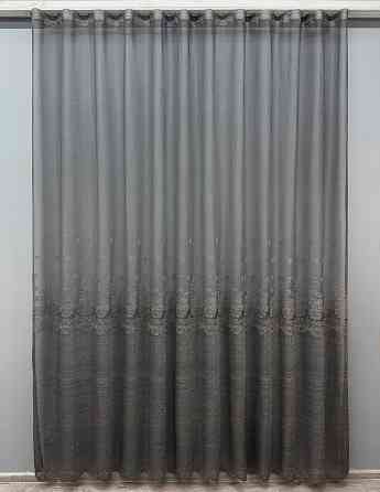 Тюль VR-Textil 1639т Greta Жаккард Графитовый 300х270 см (42-0605) Киев