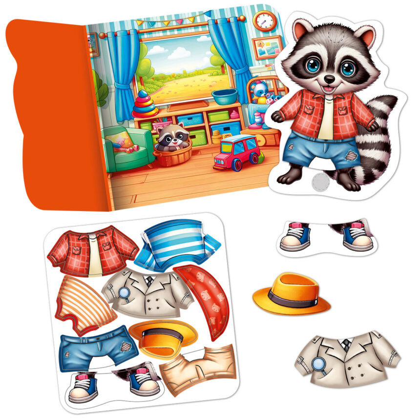 Гра розвиваюча з липучками "Енотик" VT1320-02, 9 елементів одягу Вінниця - фото 3