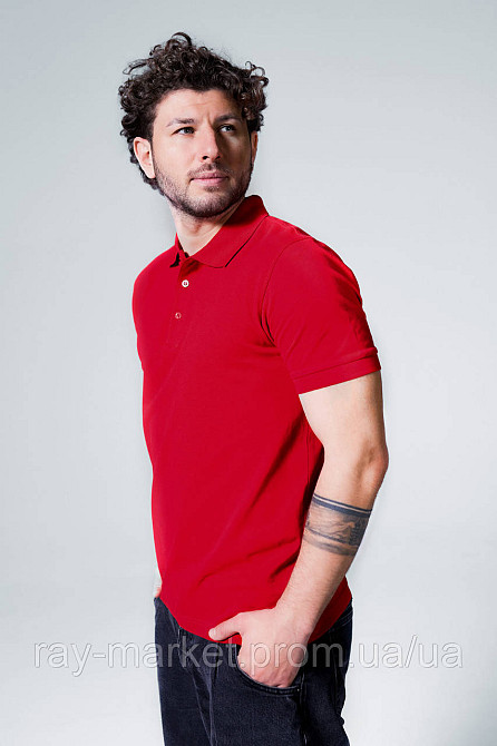 Поло класичне Stedman Lux Polo чоловіче червоне (ST9060-SRE) XXL Київ - фото 2