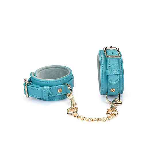 Наручники Liebe Seele Blue Lamb leather Wrist Cuffs with Velvet Lining Sex Aura Киев