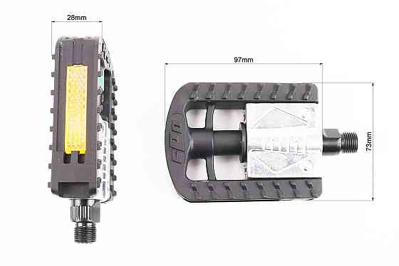 Педалі FOLDING складні 9/16" (109x74x29mm) пластико-алюминієві, чорно-сірі NW-306P Київ