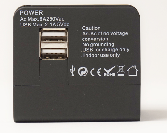 Універсальний мережевий адаптер PowerPlant — 150+ країн, 2xUSB (2.4A), ідеальний для подорожей Київ