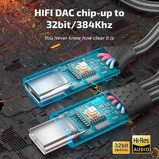 Перехідник Type C - Type C + Jack 3.5 LAMSCAT Луцк