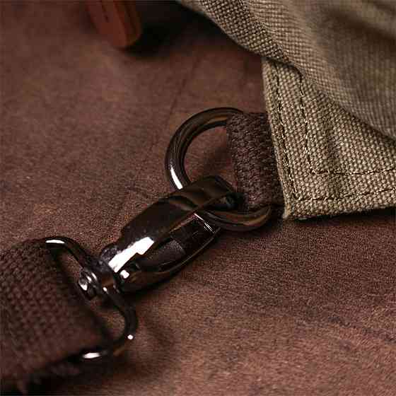 Функціональна чоловіча сумка через плече Vintage 20386 Зелений Київ