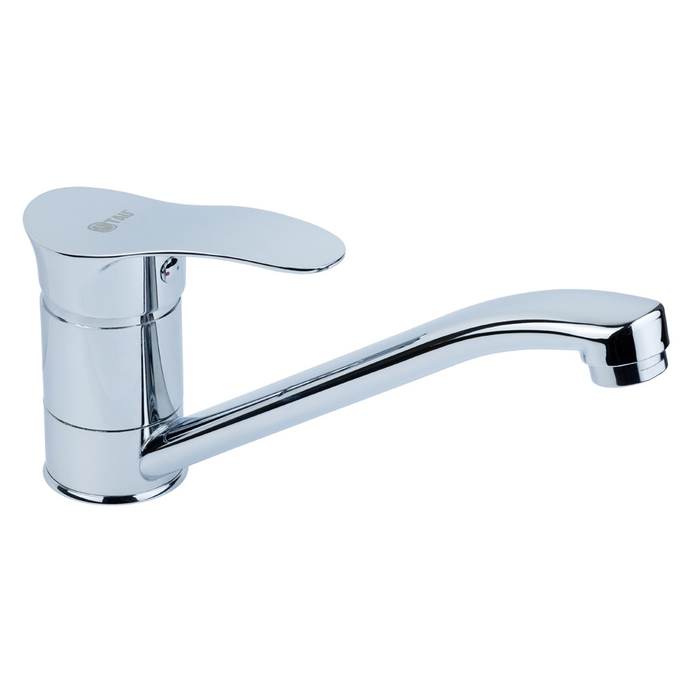 TAU Смеситель s07 Ø40 для кухни гусак прямой 250мм на гайке TAU SE-1B245C (9807110) Київ - фото 1