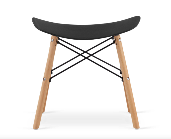 Табурет Leobert Corfu вигнутий у скандинавському стилі чорний Київ