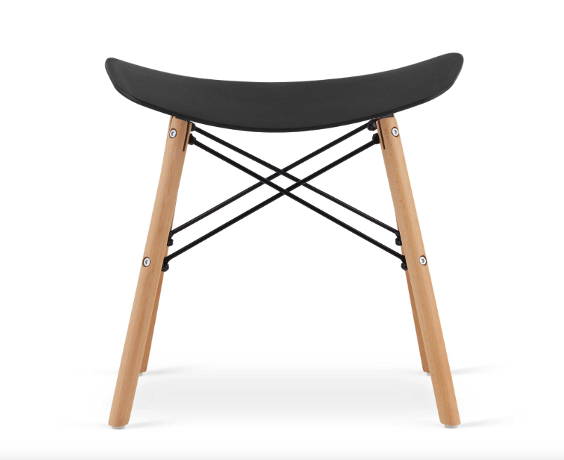 Табурет Leobert Corfu вигнутий у скандинавському стилі чорний Київ - фото 2