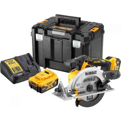 Дисковая пила DeWALT 18В XR Li-lon, 2x5Ah, диск 165х20 мм, 2.8 кг, TSTAK (без АКБ и ЗУ) (DCS565P2) Винница