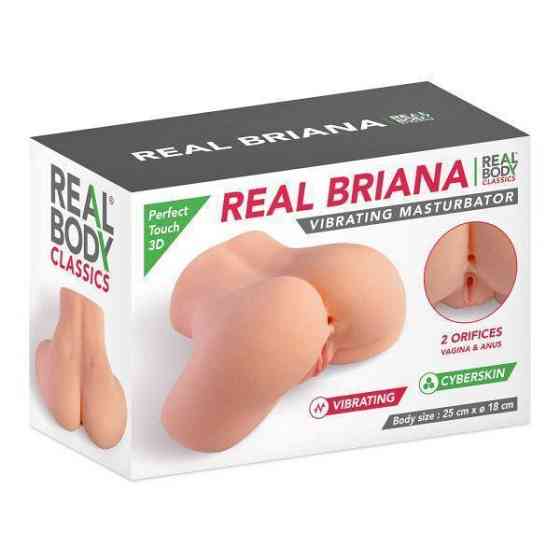 Мастурбатор-півторс з вібрацією Real Body Real Briana, вагіна та анус, 25х18 см Sex Aura Київ