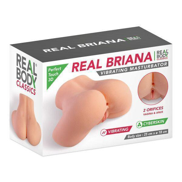 Мастурбатор-півторс з вібрацією Real Body Real Briana, вагіна та анус, 25х18 см Sex Aura Київ - фото 6