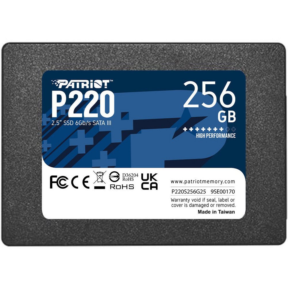 Накопичувач SSD 256GB Patriot P220 2.5" SATAIII TLC (P220S256G25) 2.5" Харків - фото 1