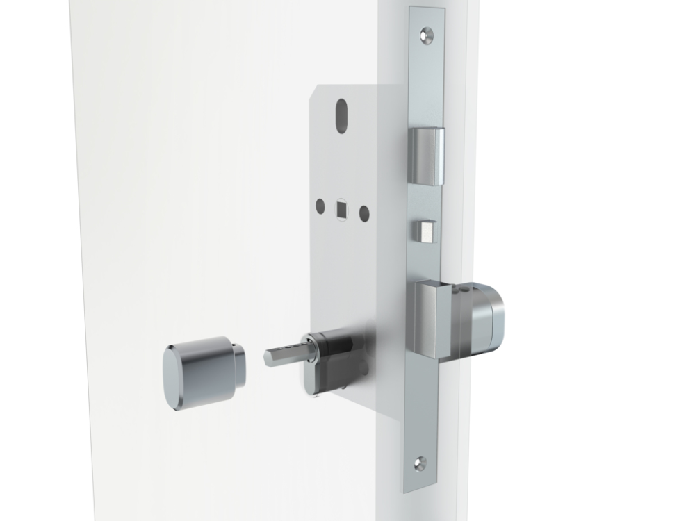 Умный дверной биометрический замок (цилиндр) SEVEN LOCK SL-7774BF black (35-90 мм) Киев - изображение 6