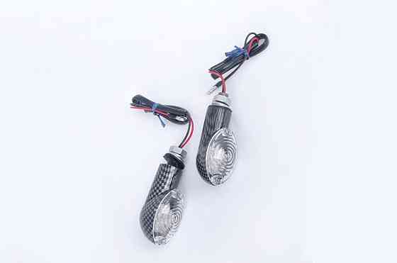 Повороти діодні міні (пара) овальні (карбон, прозорі) Мукачево