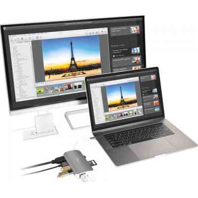 Порт-репликатор J5create Dock-Station USB-C 9-in-1 (хаб/HDMI/PD/картридер) (JCD383-N) Винница