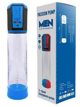 Автоматична вакуумна помпа із зарядкою від USB CANWIN Passion Pump Men BLUE - P638AU Sex Aura Київ