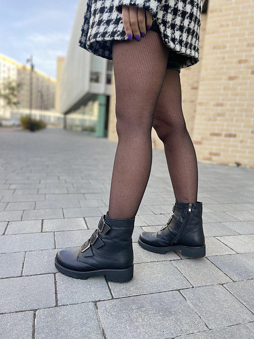 Liya Черевики жіночі LIYA чорні натуральна шкіра зима висота 13 см розмір 38 (2836) Коломия - фото 9