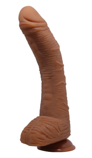 Фалоімітатор на присосці Baile Beautiful ALEX 10.6'' Brown, BW-008037NR-1 Sex Aura Київ - фото 3
