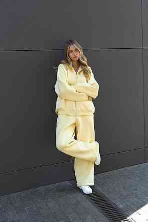 Жіночий прогулянковий теплий костюм двійка: кофта і штани з турецької тринитки на флісі Одеса