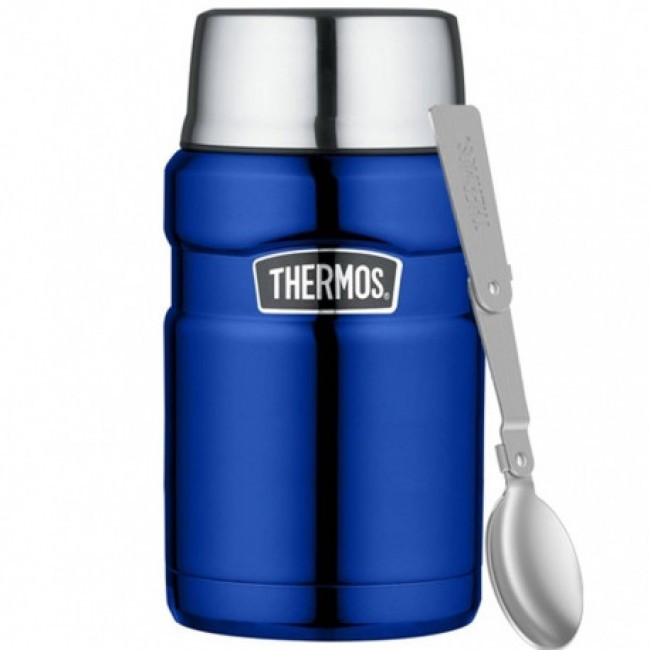 Термос для Їжи з ложкою 0.71 літр Thermos "Stainless King Food Flask" (173055) Metallic Blue Нововолинськ - фото 1