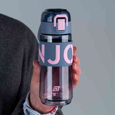 Пляшка для води Kite 550 мл сіро-рожева (K25-1232-2) Вінниця