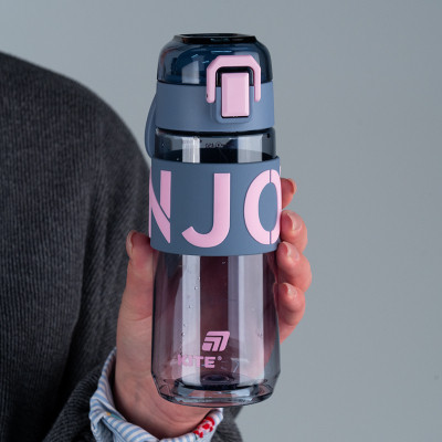 Пляшка для води Kite 550 мл сіро-рожева (K25-1232-2) Вінниця - фото 5